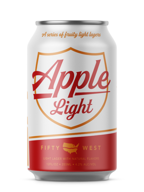 Fifty West Apple Light Light Lager can