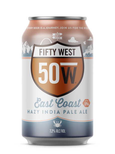 Fifty West East Coast Hazy India Pale Ale can