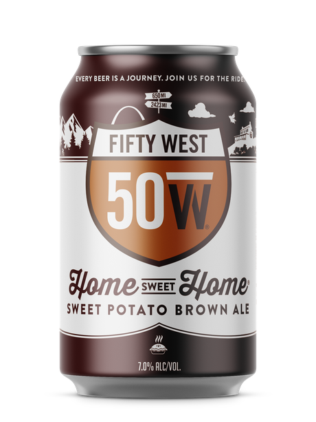 Fifty West Home Sweet Home Sweet Potato Brown Ale can