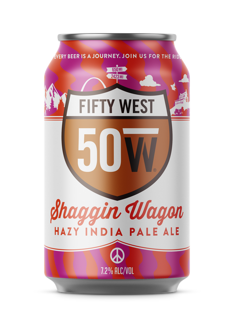 Fifty West Shaggin' Wagon Hazy India Pale Ale can