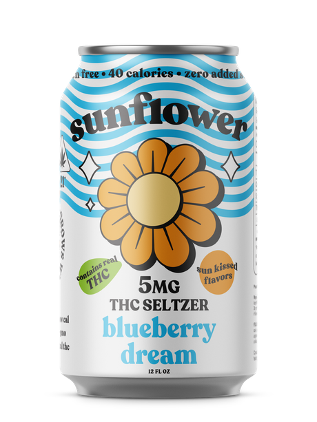 Fifty West Blueberry Dream THC Seltzer can