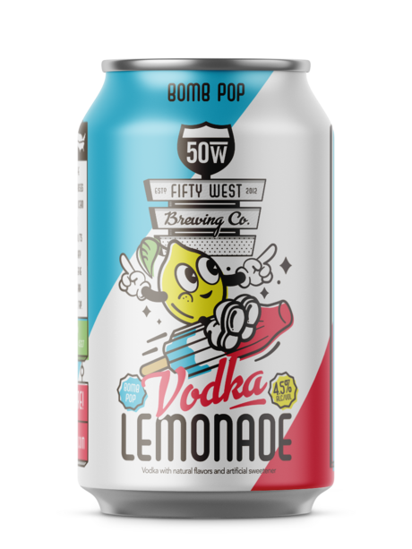 Fifty West Bomb Pop Vodka Lemonade can