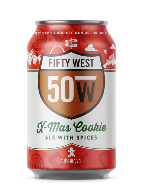 Fifty West X-Mas Cookie Ale with Spices can